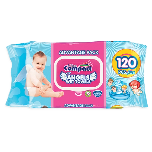ULTRA COMPACT DEČIJE VLAŽNE MARAMICE ANGELS SA POKLOPCEM 120KOM
