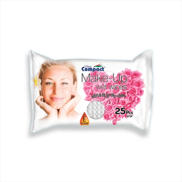 ULTRA COMPACT VLAŽNE MARAMICE ZA SKIDANJE ŠMINKE MAKE-UP 25KOM