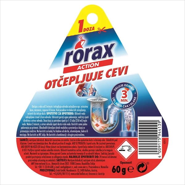 RORAX DRAIN CLEA.GRANULAT 60GR