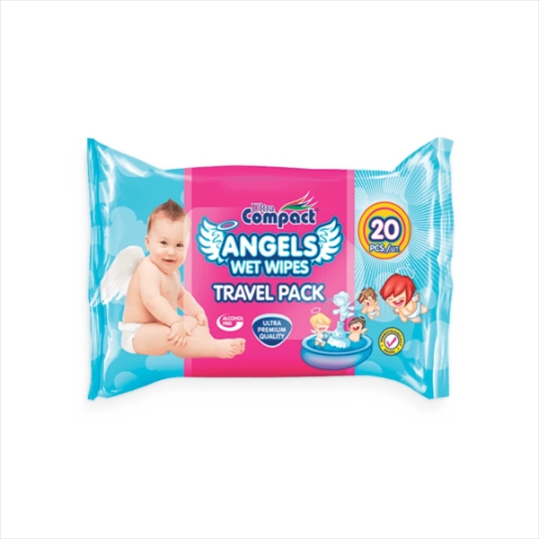 ULTRA COMPACT DEČIJE VLAŽNE MARAMICE ANGELS TRAVEL 20KOM