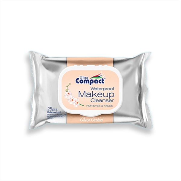 ULTRA COMPACT VLAŽNE MARAMICE ZA SKIDANJE ŠMINKE VODOOTPORNE 25KOM