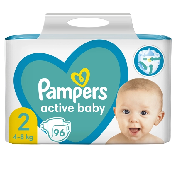 PAMPERS PELENE ACTIVE BABY GIANT PACK VELIČINA 2 (4-8 KG) 96KOM