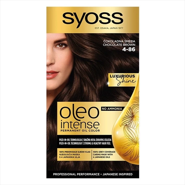 SYOSS OLEO INTENSE BOJA ZA KOSU 4-86 ČOKOLADNO SMEĐA