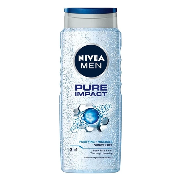 NIVEA MEN GEL ZA TUŠIRANJE PURE IMPACT 500ML