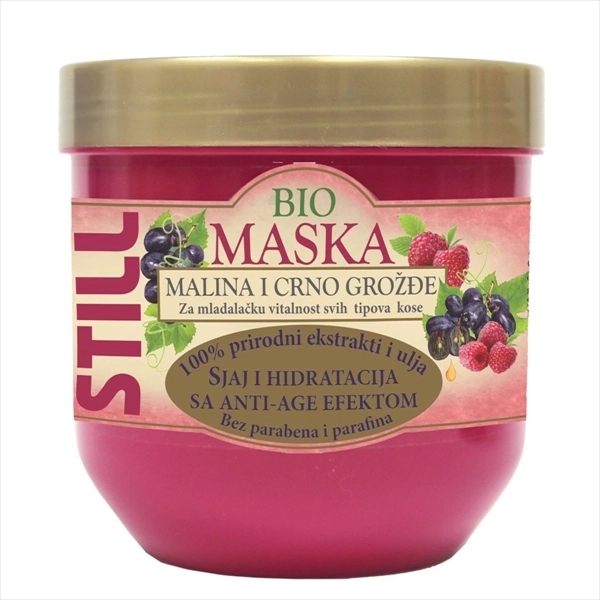 STILL BIO MASKA ZA KOSU MALINA I CRNO GROŽĐE 500ML