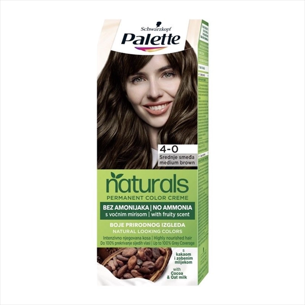 PALETTE NATURALS COLOR BOJA ZA KOSU 700 (4-0) SREDNJE BRAON