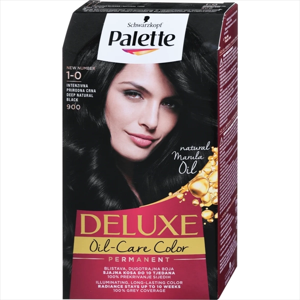 PALETTE DELUXE BOJA ZA KOSU 1-0 (900) INTENZIVNO PRIRODNO CRNA