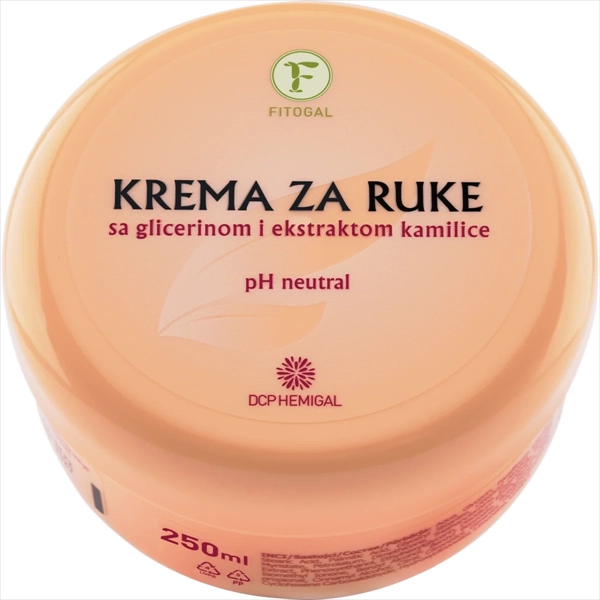 FITOGAL KREMA ZA RUKE SA GLICERINOM I EKSTRAKTOM KAMILICE 250ML