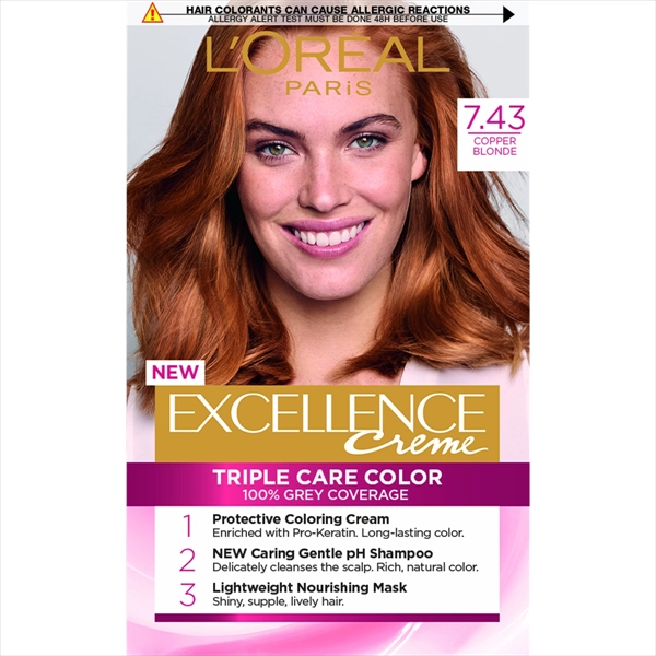 L'OREAL BOJA ZA KOSU EXCELLENCE 7.43 COPPER BLONDE