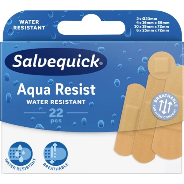 SALVEQUICK FLASTER AQUA RESIST MIX 4 VELIČINE 22KOM