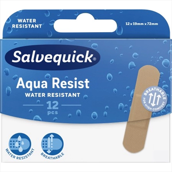 SALVEQUICK FLASTER AQUA RESIST MEDIUM 12KOM