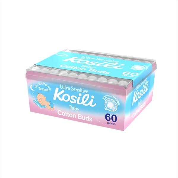 KOSILI ŠTAPIĆI ZA UŠI ZA BEBE ULTRA SENSITIVE PLAVI 60KOM