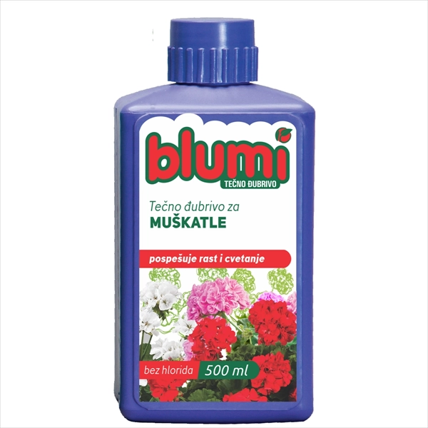 BLUMI TEČNO ĐUBRIVO ZA MUŠKATLE 500ML