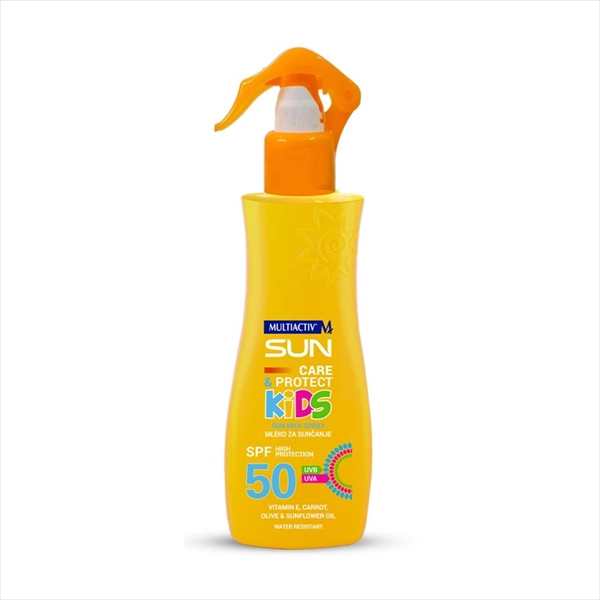 MULTIACTIV SUN CARE&PROTECT KIDS MLEKO ZA SUNČANJE SPREJ SPF50 200ML