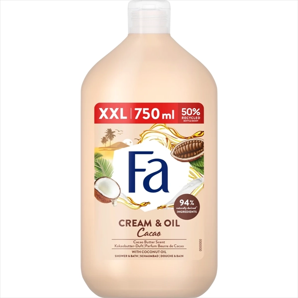 FA GEL ZA TUŠIRANJE CREAM&OIL CACAO 750ML