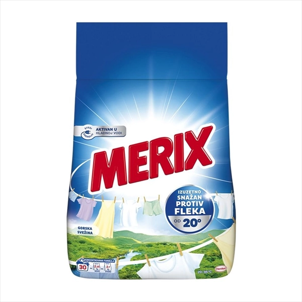 MERIX PRAŠKASTI DETERDŽENT ZA VEŠ GORSKA SVEŽINA 30 PRANJA 2.25KG