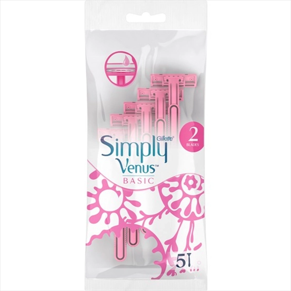 GILLETTE JEDNOKRATNI BRIJAČ SIMPLY VENUS 2 BASIC 5KOM