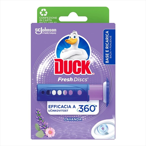DUCK OSVEŽIVAČ WC ŠOLJE FRESH DISCS LAVANDA 36ML