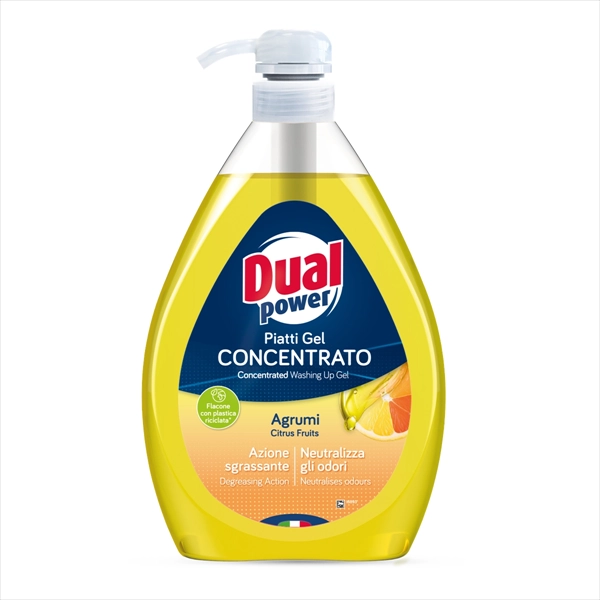 DUAL GEL DETERDŽENT ZA PRANJE SUDOVA AGRUMI PUMPICA 1L