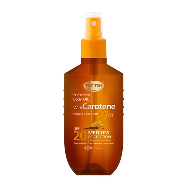 TOP TEN SUN ULJE SPREJ ZA ZAŠTITU OD SUNCA CAROTENE SPF20 150ML