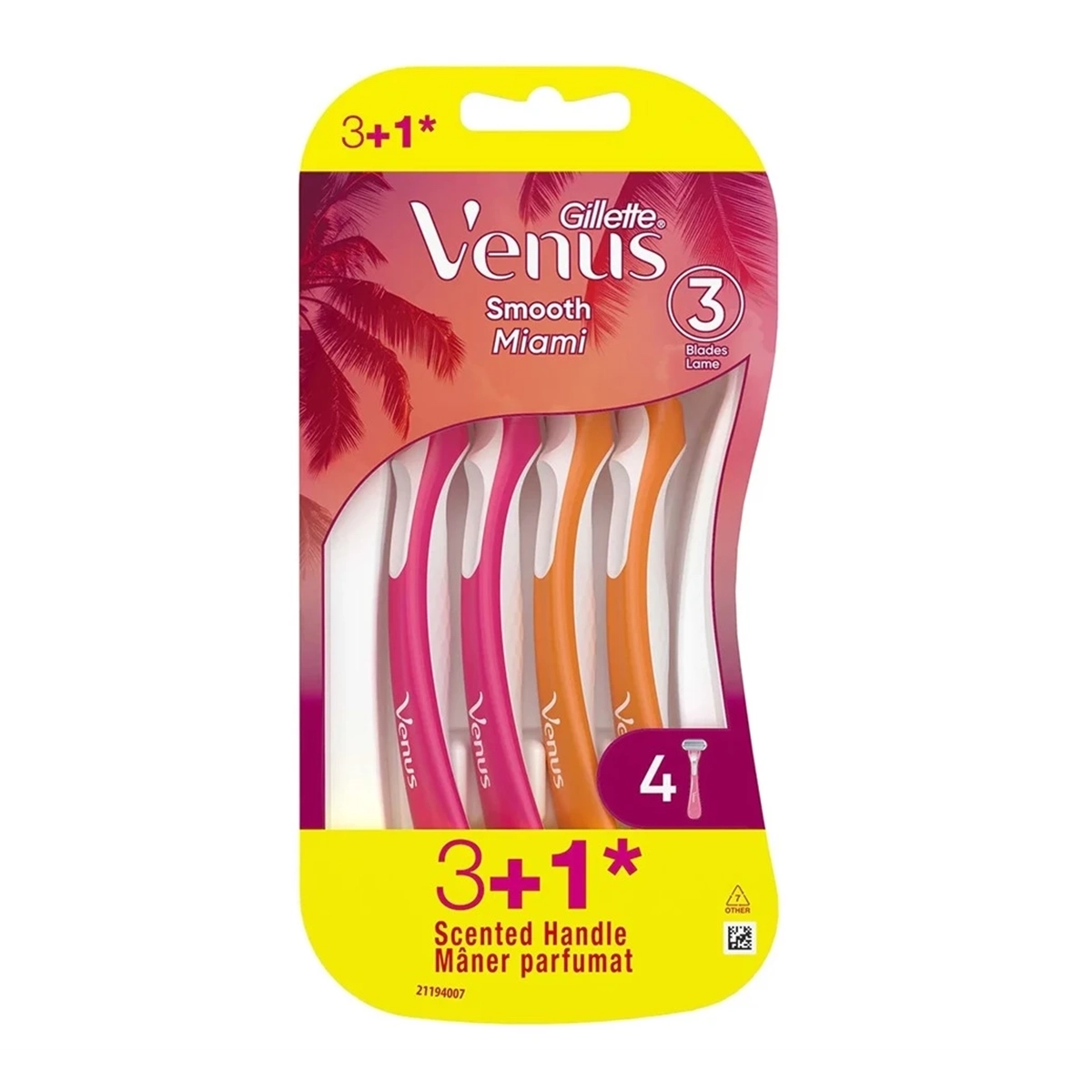 GILLETTE JEDNOKRATNI BRIJAČ VENUS SMOOTH MIAMI 3+1KOM