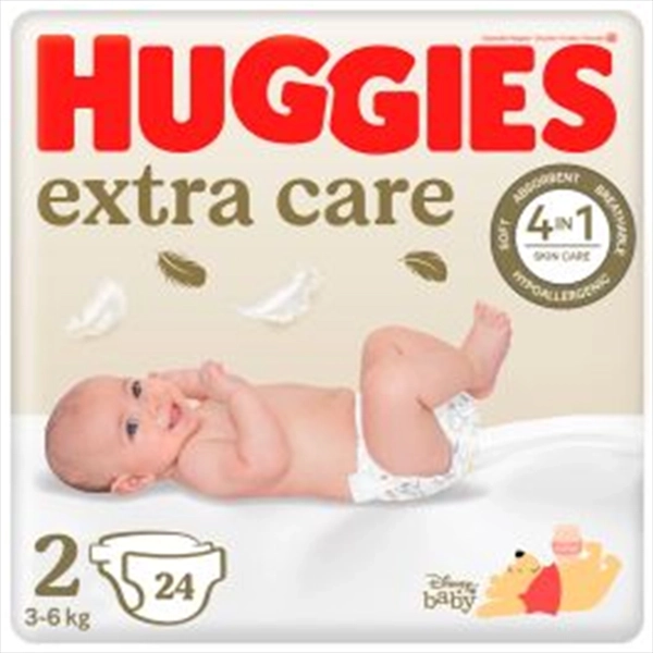 HUGGIES PELENE EXTRA CARE 2 3-6KG. 24/1