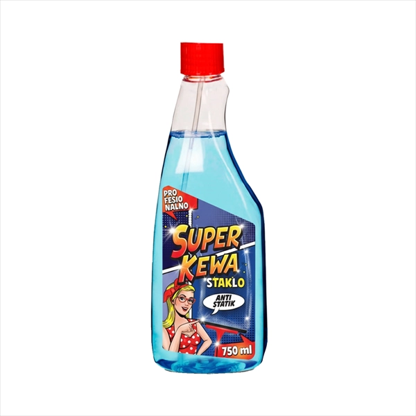 SUPER KEWA SREDSTVO ZA ČIŠĆENJE STAKLA GLASS ANTISTATIK DOPUNA 750ML